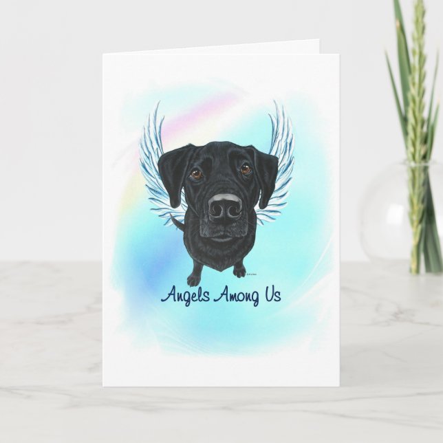 Tarjeta de pérdida de Mascota de perro de Black La (Anverso)