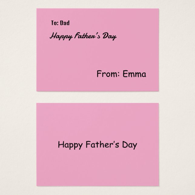 Tarjeta de perfil (Anverso y reverso)