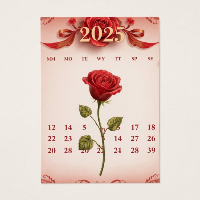 Tarjeta de perfil a la moda tarjeta elegante año n (Frente)