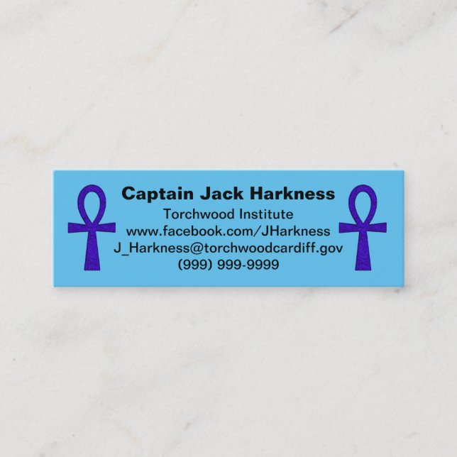 Tarjeta de perfil azul Ankh (Anverso)