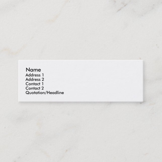 Tarjeta de perfil blanco (Anverso)