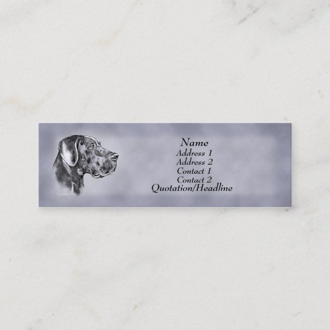 Tarjeta de perfil Blue Great Dane Uncut (Anverso)