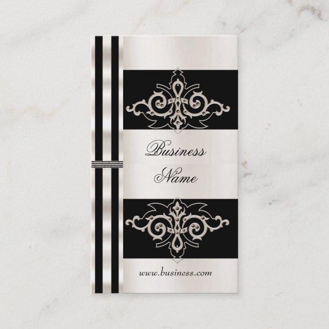 Tarjeta de perfil Business Art Deco Black Sepia St (Anverso)