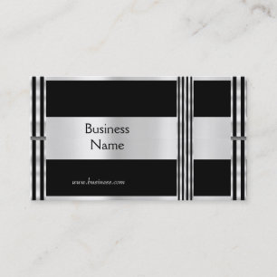Tarjeta de perfil Business Art Deco Black Silver S