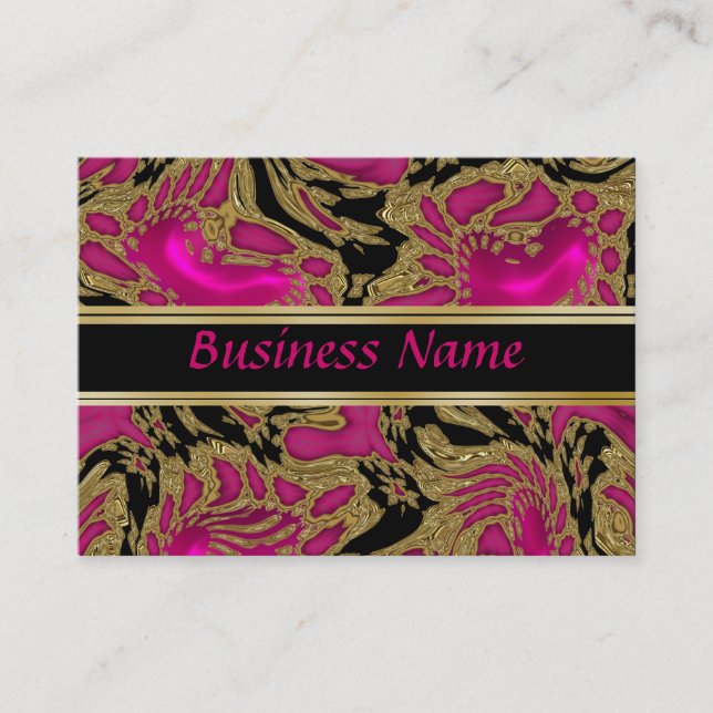 Tarjeta de perfil Business Zizzago Elegante Rosa N (Anverso)