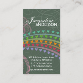 Tarjeta de perfil caprichosa del corazón del arco 