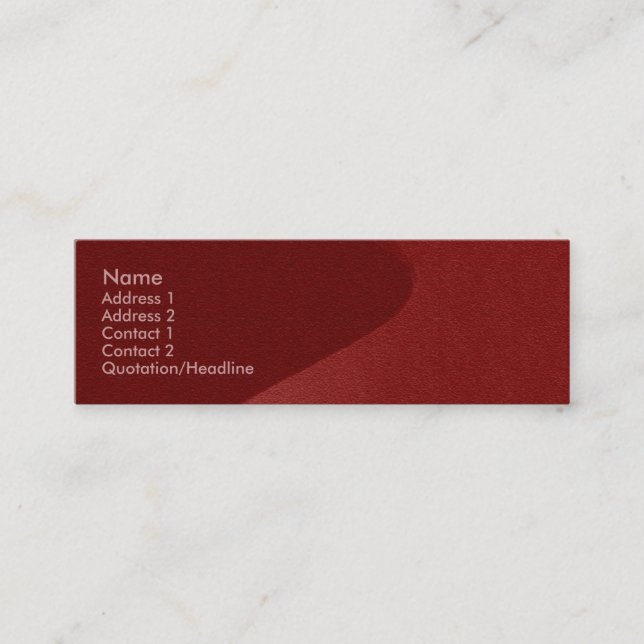 Tarjeta de perfil Carmin Red Sandstone (Anverso)