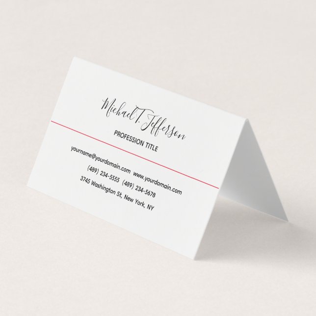 Tarjeta de perfil Clásica Elegante de Llanto (Anverso)