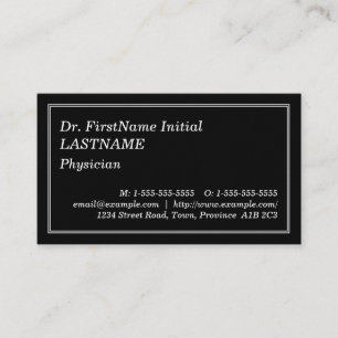 Tarjeta de perfil corporativa, simple y médica
