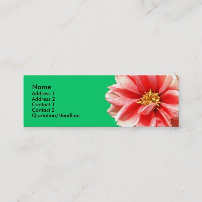 Tarjeta de perfil Dahlia rosa (Anverso)