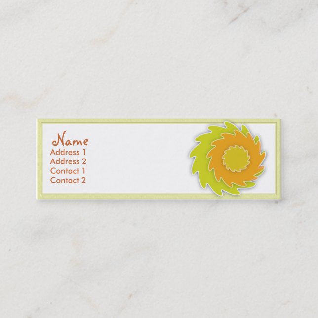 Tarjeta de perfil de alazor (Anverso)