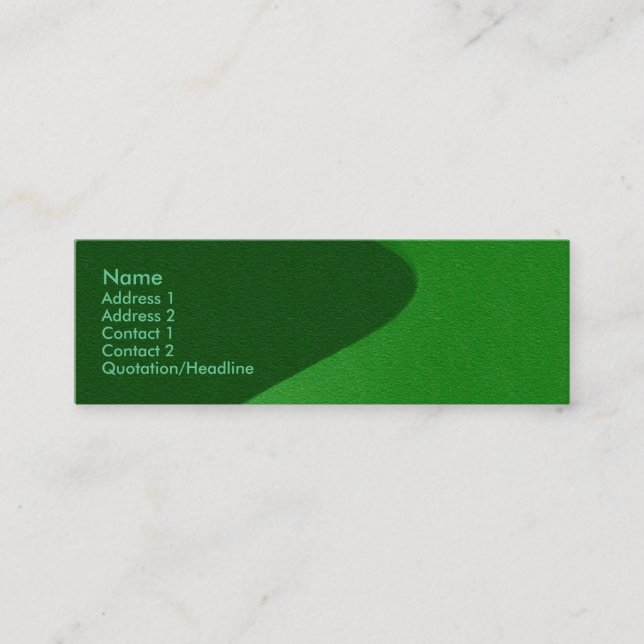 Tarjeta de perfil de arenisca verde (Anverso)
