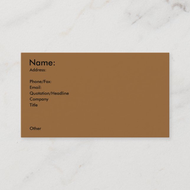 Tarjeta de perfil de artículos deportivos (tiro co (Anverso)