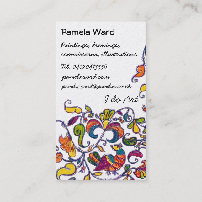 Tarjeta de perfil de aves populares del norte (Anverso)