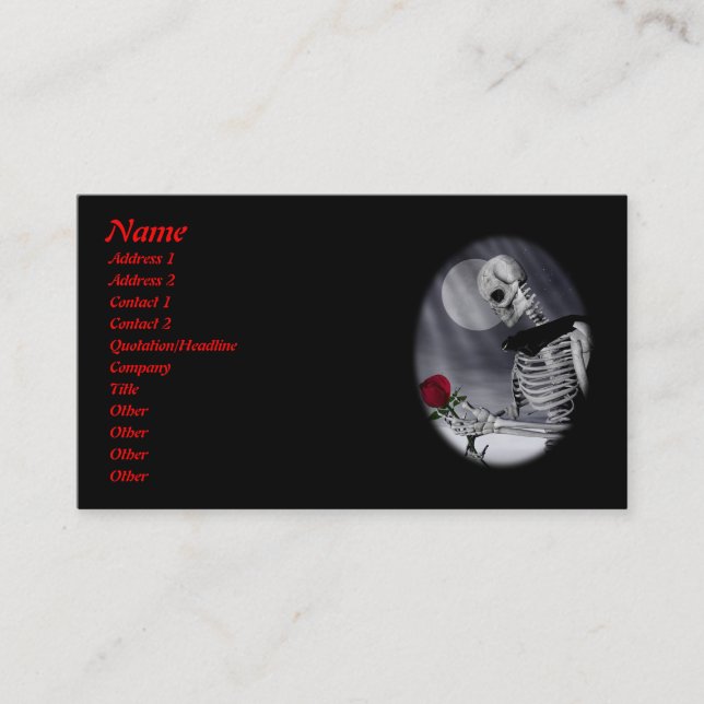 Tarjeta de perfil de belleza eterna (Anverso)