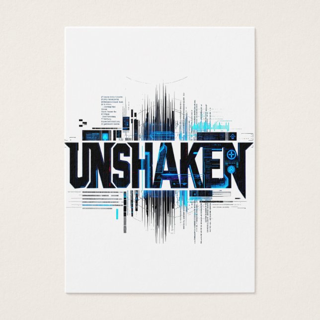 Tarjeta de perfil de ciberpunk UNSHAKEN (Frente)