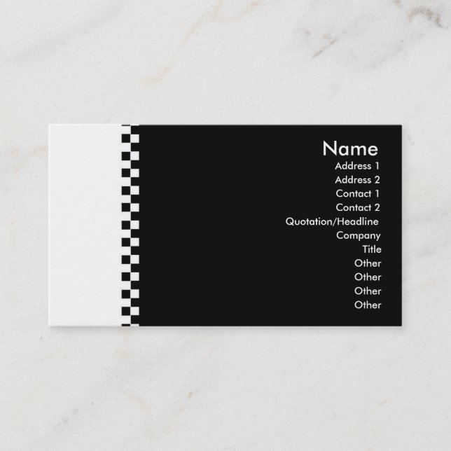 Tarjeta de perfil de comprobador elegante (Anverso)
