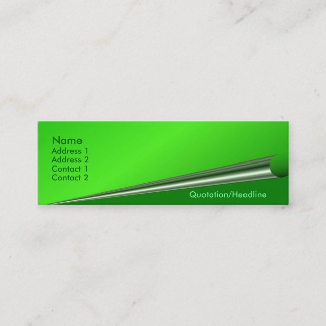 Tarjeta de perfil de curry de página verde (Anverso)