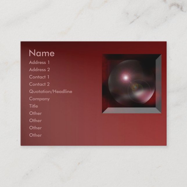 Tarjeta de perfil de dimensión (Anverso)