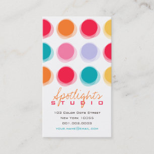 Tarjeta de perfil de diversión pop de puntos de co