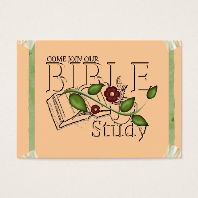 Tarjeta de perfil de estudio de la biblia (Frente)