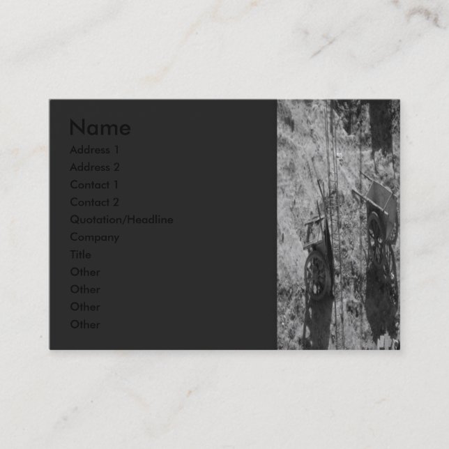 Tarjeta de perfil de flechas de ruedas antiguas (Anverso)