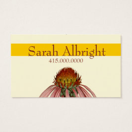 Tarjeta de perfil de flor negrita