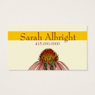 Tarjeta de perfil de flor negrita