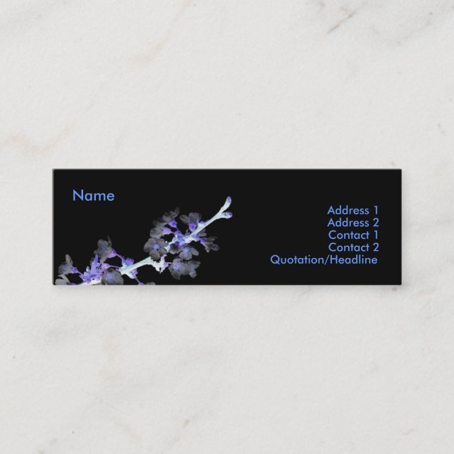 Tarjeta de perfil de flores de cerezo (Anverso)