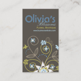 Tarjeta de perfil de flores de flores de flores az