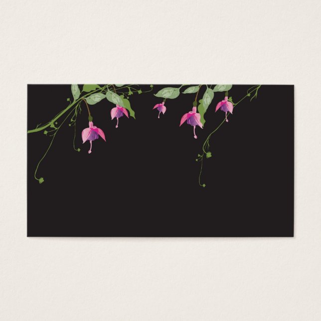 Tarjeta de perfil de flores de Fushia (Frente)