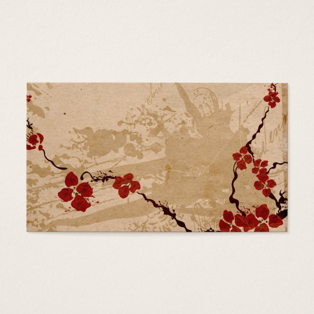 Tarjeta de perfil de flores de Sakura (Frente)