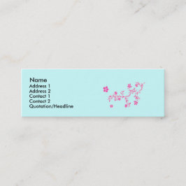 Tarjeta de perfil de flores rosadas