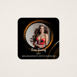 Tarjeta de Perfil de Foto con Código QR de Dust Su