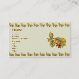 Tarjeta de perfil de hora de otoño