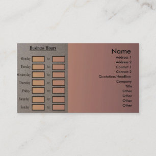 Tarjeta de perfil de horas de trabajo