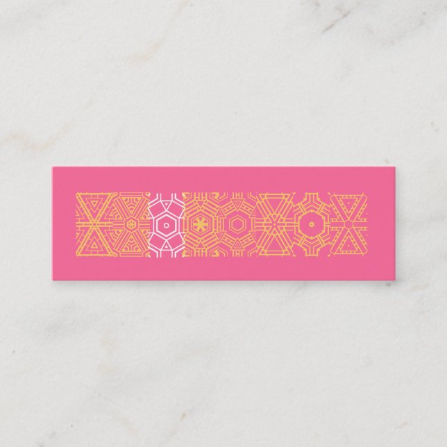 TARJETA DE PERFIL DE IMPRESIONES DE moda (Anverso)