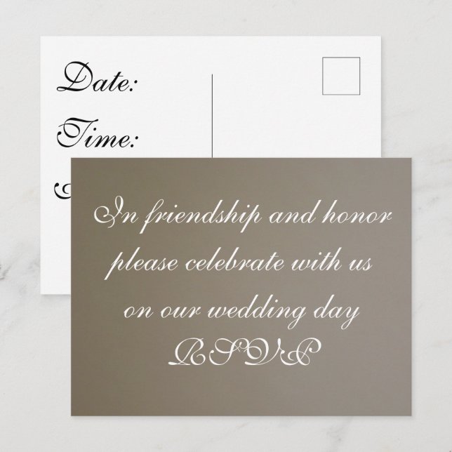 Tarjeta de perfil de invitación de boda (Anverso / Reverso)