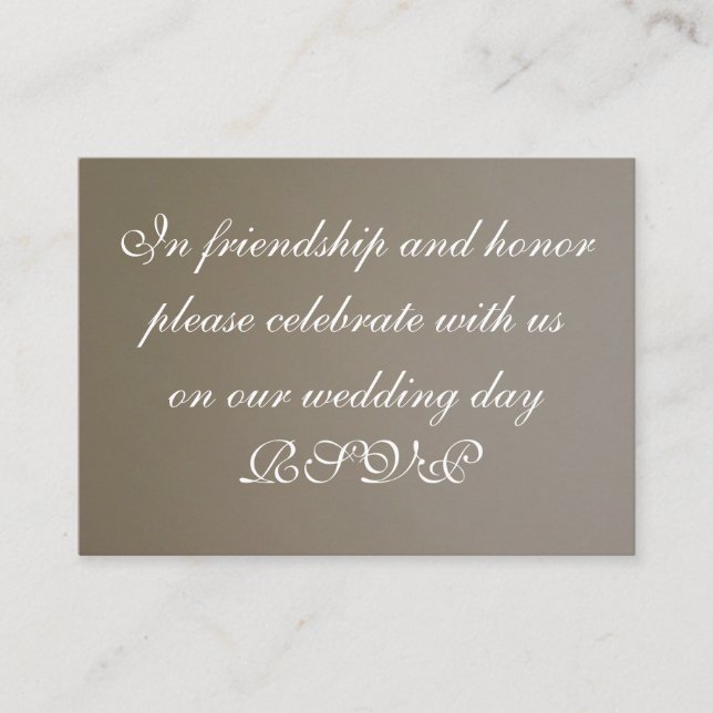 Tarjeta de perfil de invitación de boda (Anverso)