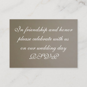 Tarjeta de perfil de invitación de boda
