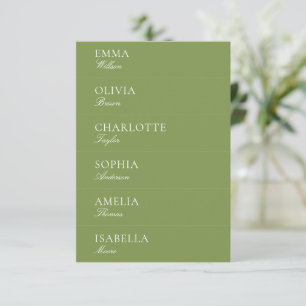 Tarjeta de perfil de invitado mini de recepción de