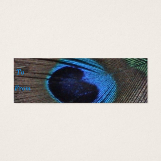 Tarjeta de perfil de la pluma de pavo real (Frente)