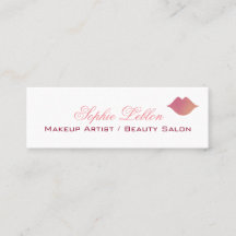 tarjeta de perfil de labios rosa elegantes para ar