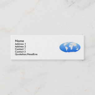 Tarjeta de perfil de mapa mundial