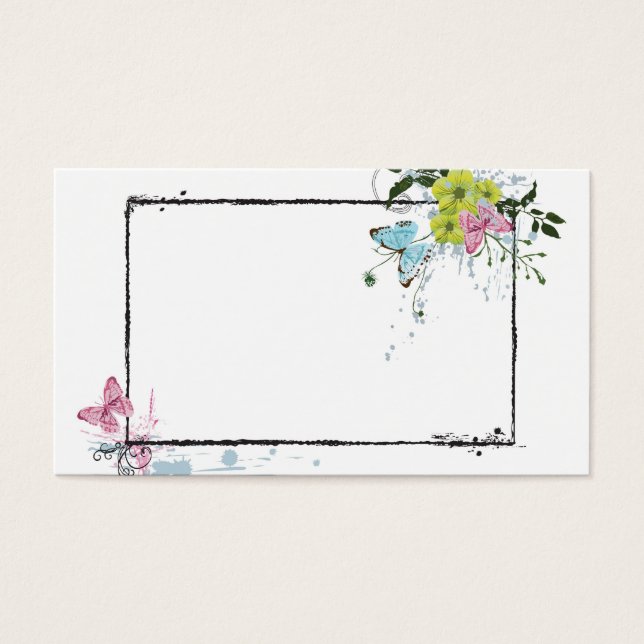 Tarjeta de perfil de marco floral (Frente)