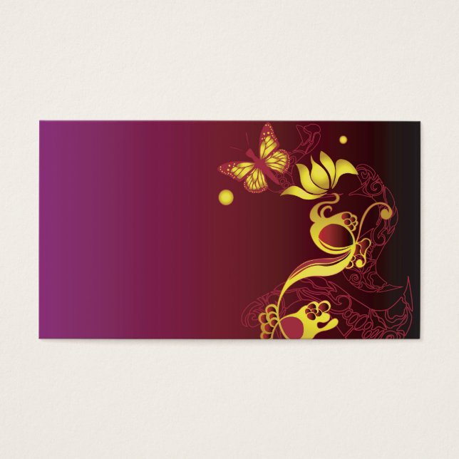 Tarjeta de perfil de mariposa (Frente)