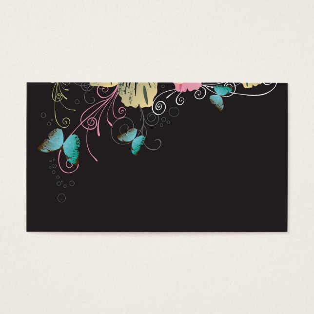 Tarjeta de perfil de mariposas (Frente)