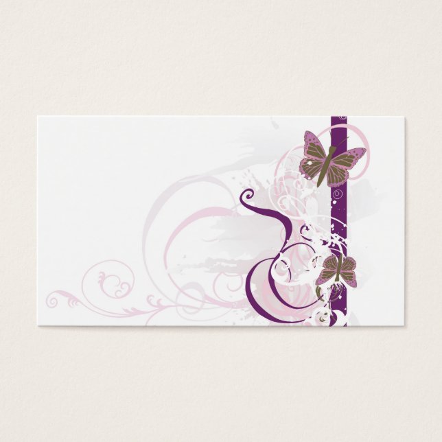 Tarjeta de perfil de mariposas (Frente)
