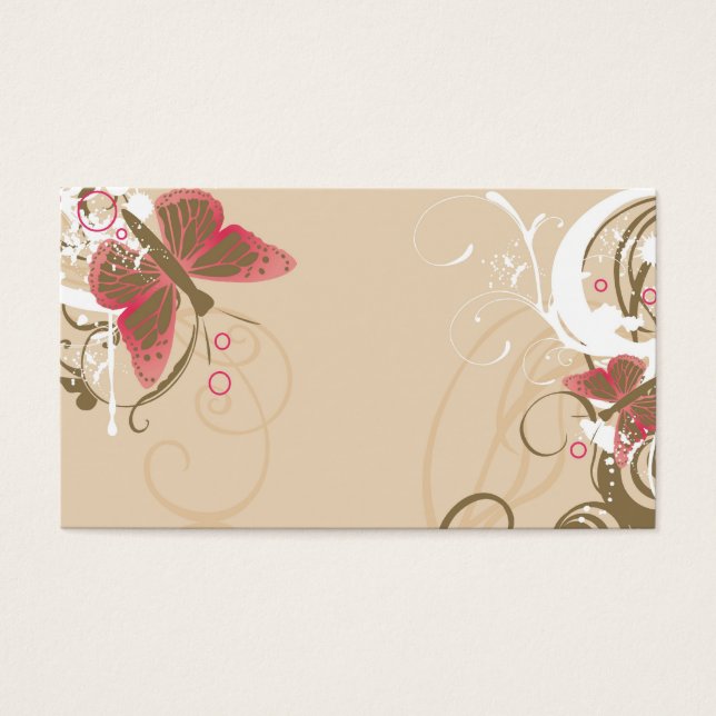 Tarjeta de perfil de mariposas (Frente)