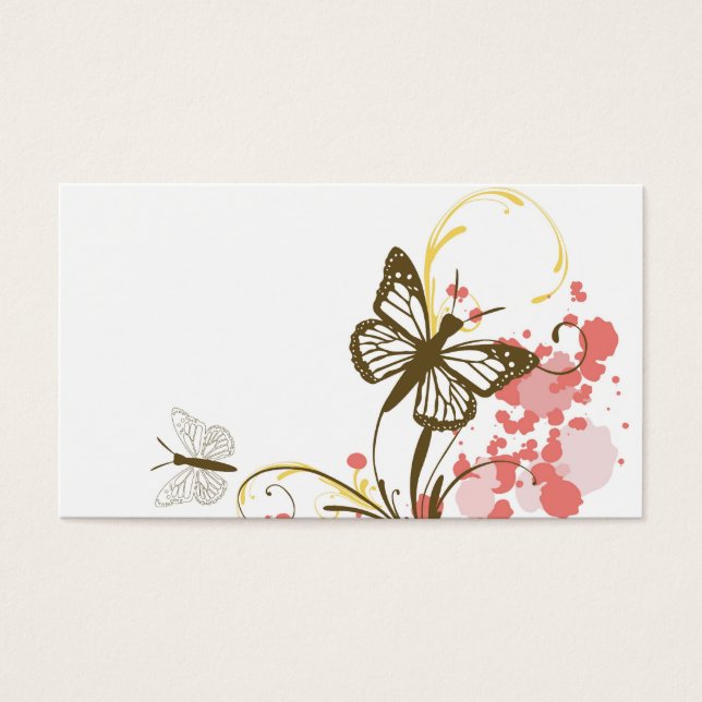 Tarjeta de perfil de mariposas (Frente)
